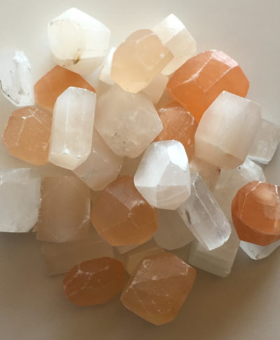 Crystal Tumbles Selenite - White