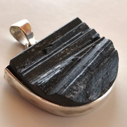 Black Tourmaline Pendant. Ultimate Protection Stone.