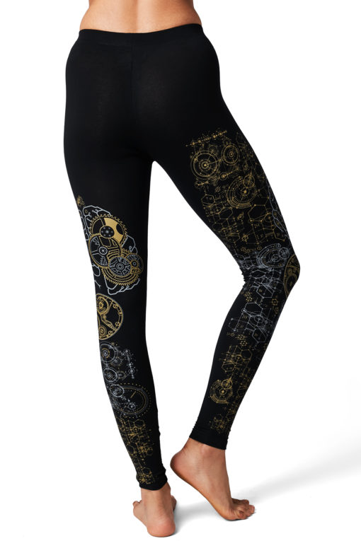 Yoga Pants Brain Black Back