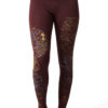 Yoga Pants Brain Maroon Front