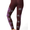 Yoga Pants Cosmic Traveller Maroon Back