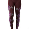 Yoga Pants Cosmic Traveller Maroon Front