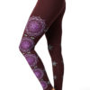 Yoga Pants Cosmic Traveller Maroon Side2