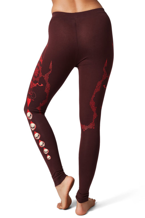 Yoga Pants Kali Maroon Back