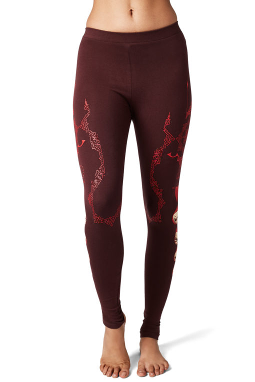 Yoga Pants Kali Maroon Front