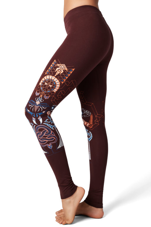 Yoga Pants Kundalini Awakening Maroon Side2