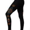 Yoga Pants Sacred Geometry Yantra Black Side