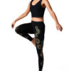 Yoga Pants Tribal Snake Black