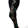 Yoga Pants Tribal Snake Black Side