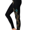 Yoga Pants Tribal Snake Black Side2