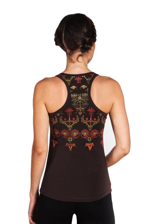 Yoga Tops Decoding Symbols Racerback Back