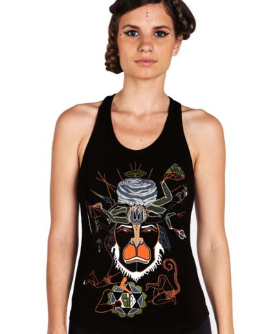 Yoga Tops Hanuman Monkey God Racerback Front