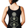 Yoga Tops Shaman Wolf Spirit Animal Racerback Black Back