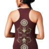 Yoga Tops Shaman Wolf Spirit Animal Racerback Maroon Back