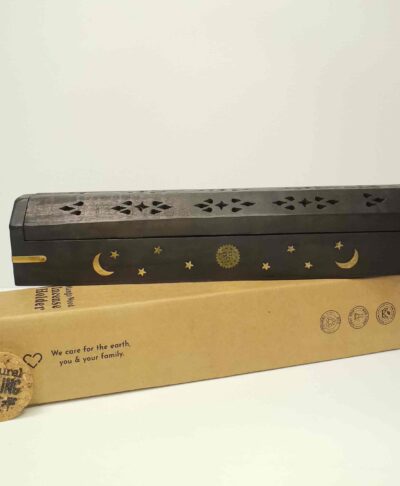 Mango Wood Incense Holder Black