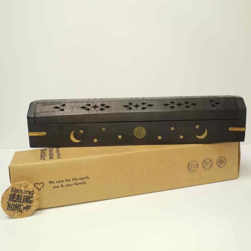 Mango Wood Incense Holder Black