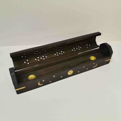 Mango Wood Incense Holder Black