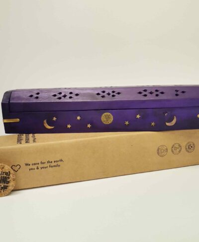 Mango Wood Incense Holder Purple